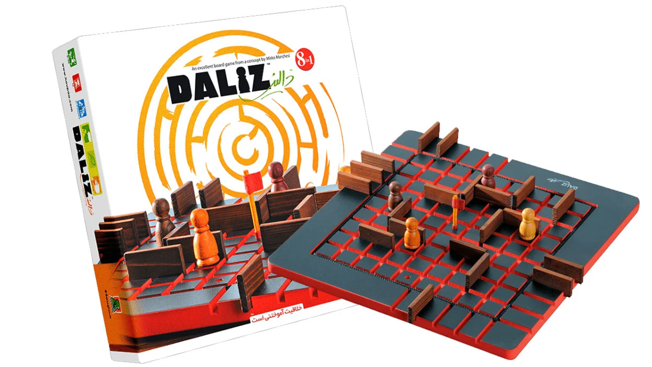 جعبه و صفحه چوبی بازی فکری دالیز: پیچ و خم هزارتو! Daliz Boardgame