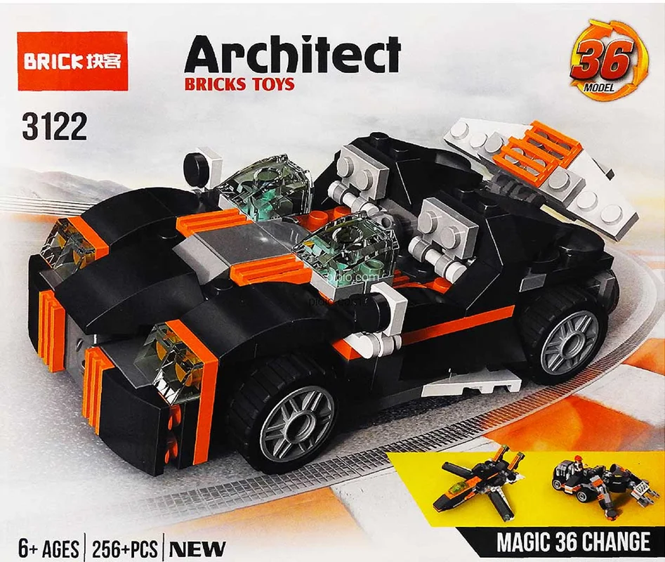 لگو آرشیتکت بریک تویز «ماشین با 36 تغییر جادویی» Architect Magic 36 Change Bricks Car Lego 3122