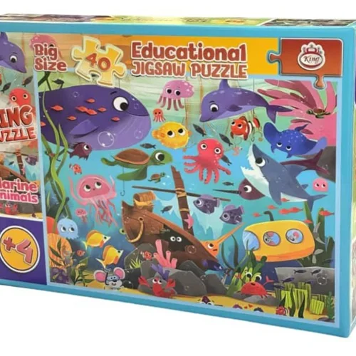 پازل کینگ 40 تکه حیوانات دریایی Marine animals