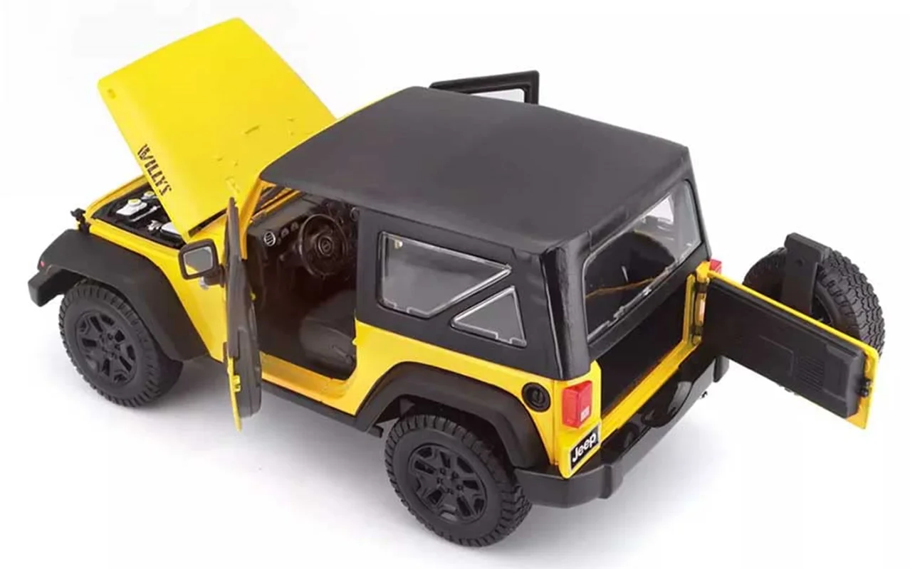 خرید ماشین فلزی مایستو «جیپ رانگلر 2014» ماشین فلزی Maisto 2014 Jeep Willys Wrangler Yellow 31676