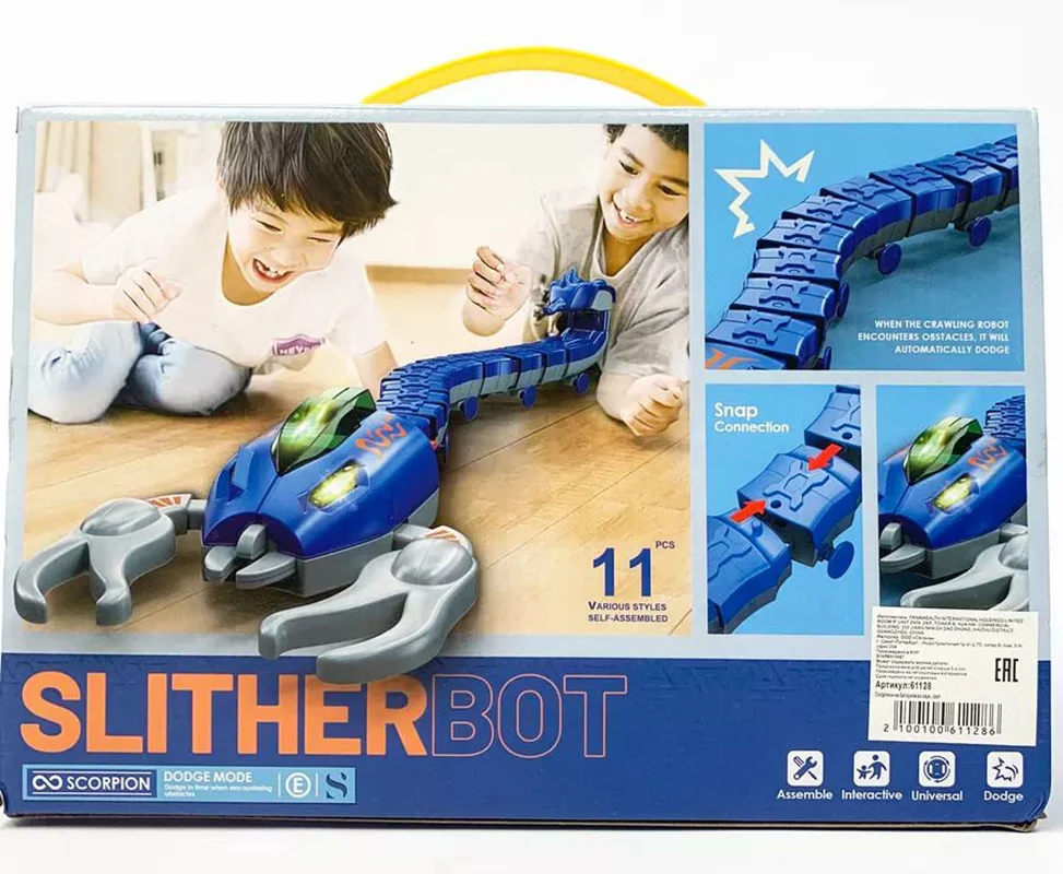 خزنده ساختنی موزیکال چراغدار عقرب متحرک مدل - بستهبندی از نمای پشت