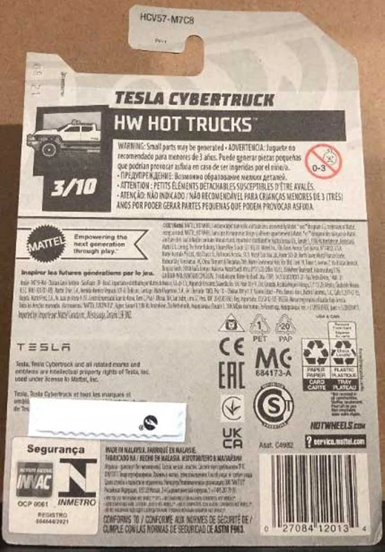 خرید ماشین فلزی ماکت فلزی هات ویلز «تسلا سایبر تراک» ماشین فلزی  Hot Wheels Tesla Cybertruck HW Hot Trucks 3/5  49/250