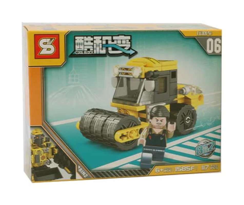 خرید لگو اس وای «ماشین های مهندسی و راهسازی، غلطک» SY Block Engineering Series Lego 1585f