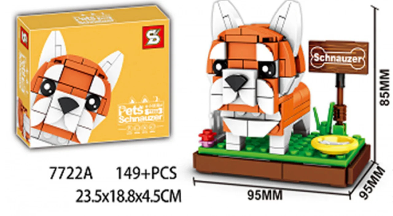 خرید لگو اس وای «حیوانات خانگی سگ، اشنوزر» SY Pets Schnauzer Lego 7722a