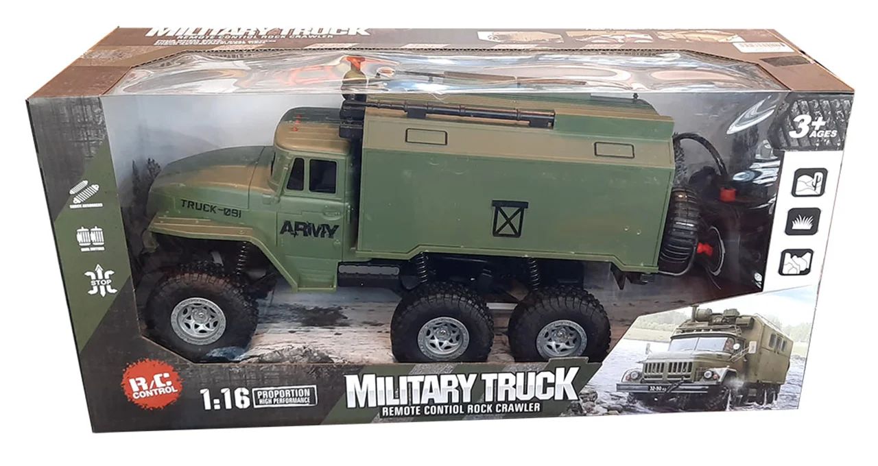 خرید ماشین کنترلی «کامیون نظامی»  Remote Control Military Truck HT028