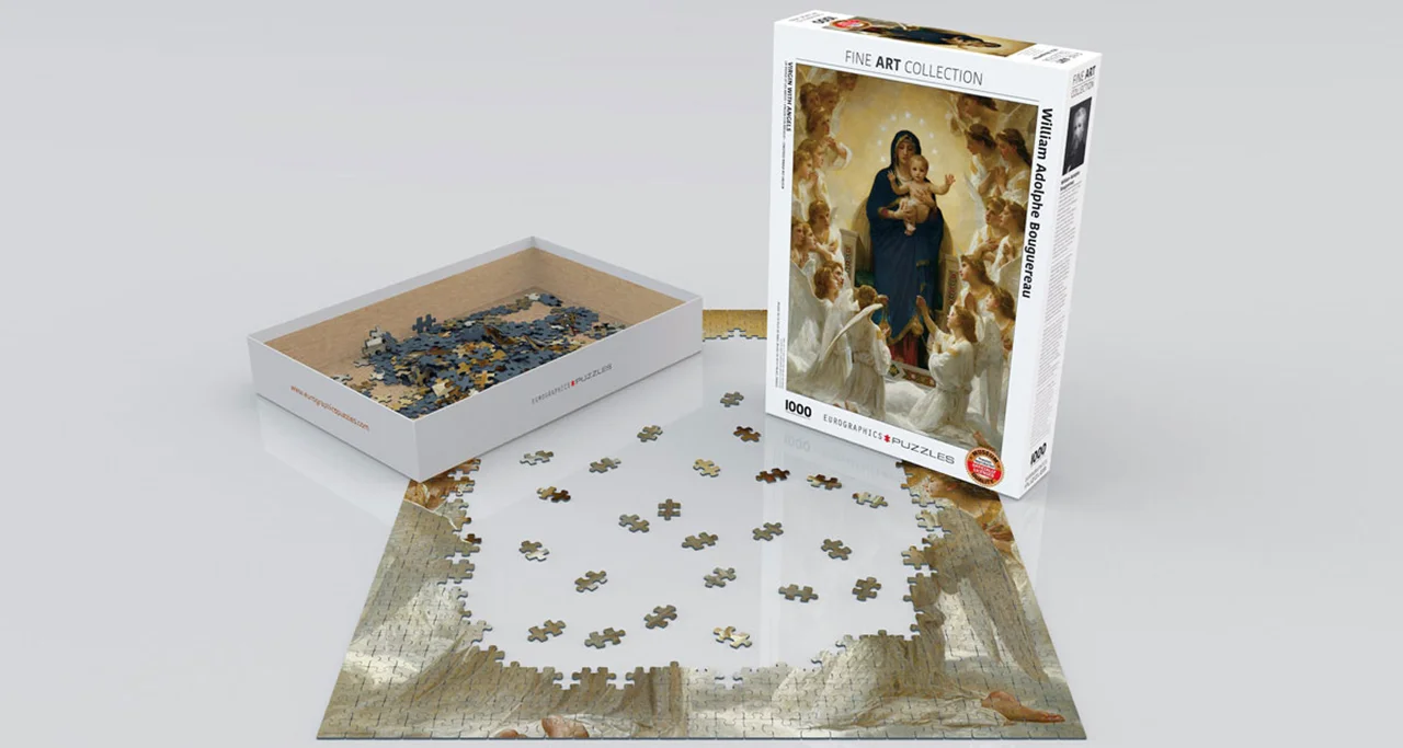 پازل یوروگرافیک 1000 تکه «باکره با فرشته ها» Eurographics Puzzle Virgin with Angels 1000 pieces 6000-7064