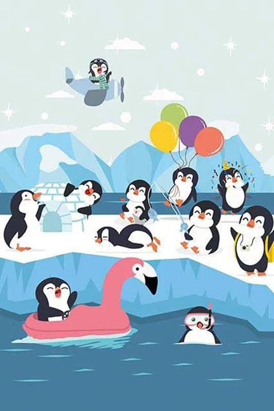 آرت پازل کودکان چوبی 25 تکه «پنگوئن های ناز»  Heidi Art Puzzle Kids Cute Penguins Wooden Puzzle 25 pcs 5875