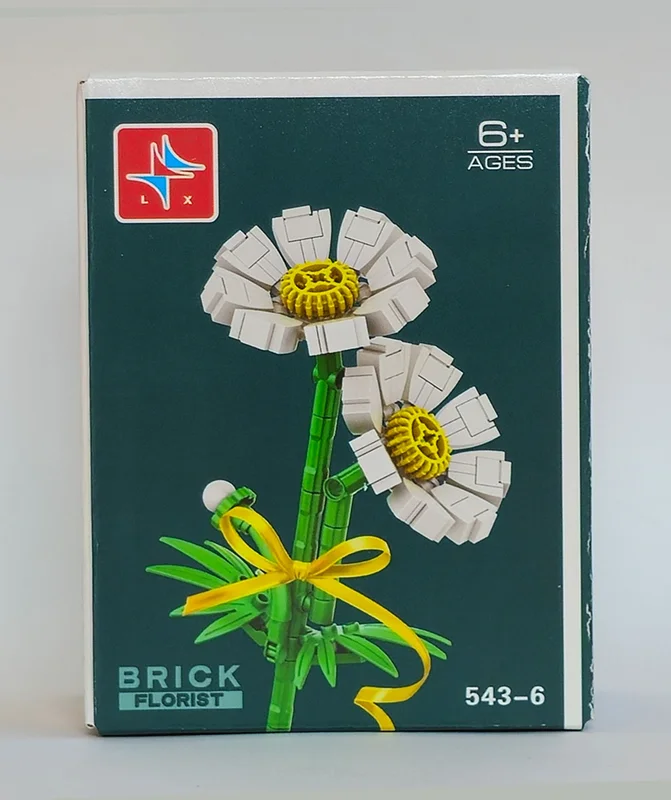 نمای جلوی جعبه لگو شاخه گل کیهانی LX Brick Florist Cosmos Flower