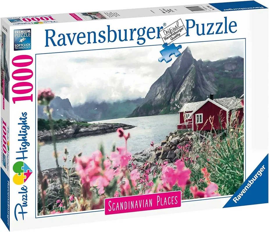 پازل رونزبرگر 1000 تکه «مکان های اسکاندیناوی لوفوتن، نروژ» Ravensburger Puzzle Scandinavian Places Lofoten, Norway 1000 Pieces 16740