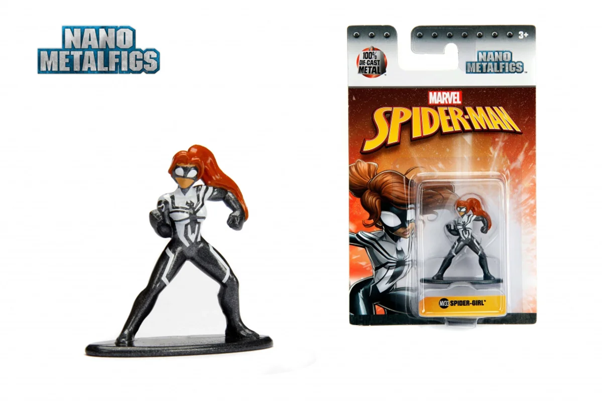 خرید نانو متال فیگور جادا مارول اسپایدر من «دختر عنکبوتی» Marvel Nano Metalfigs SpiderMan Kid Arachnid (MV31) Figure