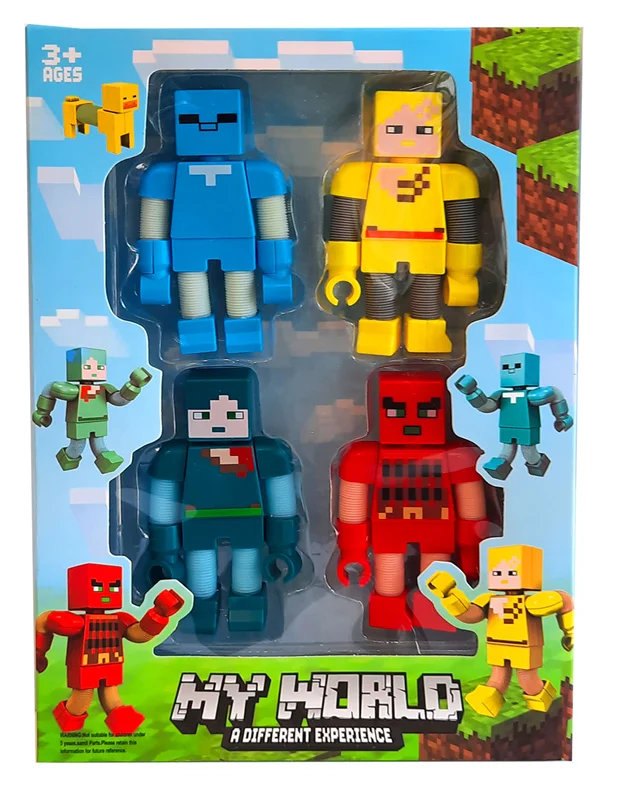 خرید فیگور «ست 4 تایی ماینکرفت» My World A Different Experience Set Of 4 Mincraft