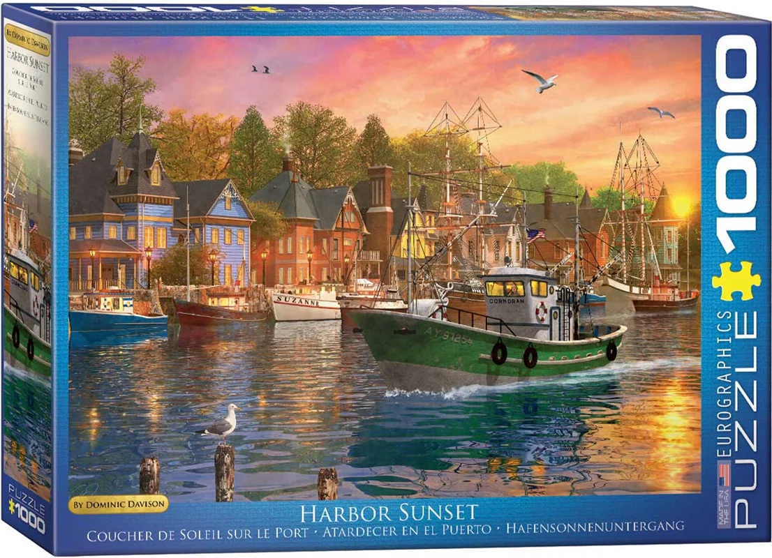 پازل یوروگرافیک 1000 تکه «غروب بندرگاه» Eurographics Puzzle Harbor Sunset 1000 pieces 6000-0969