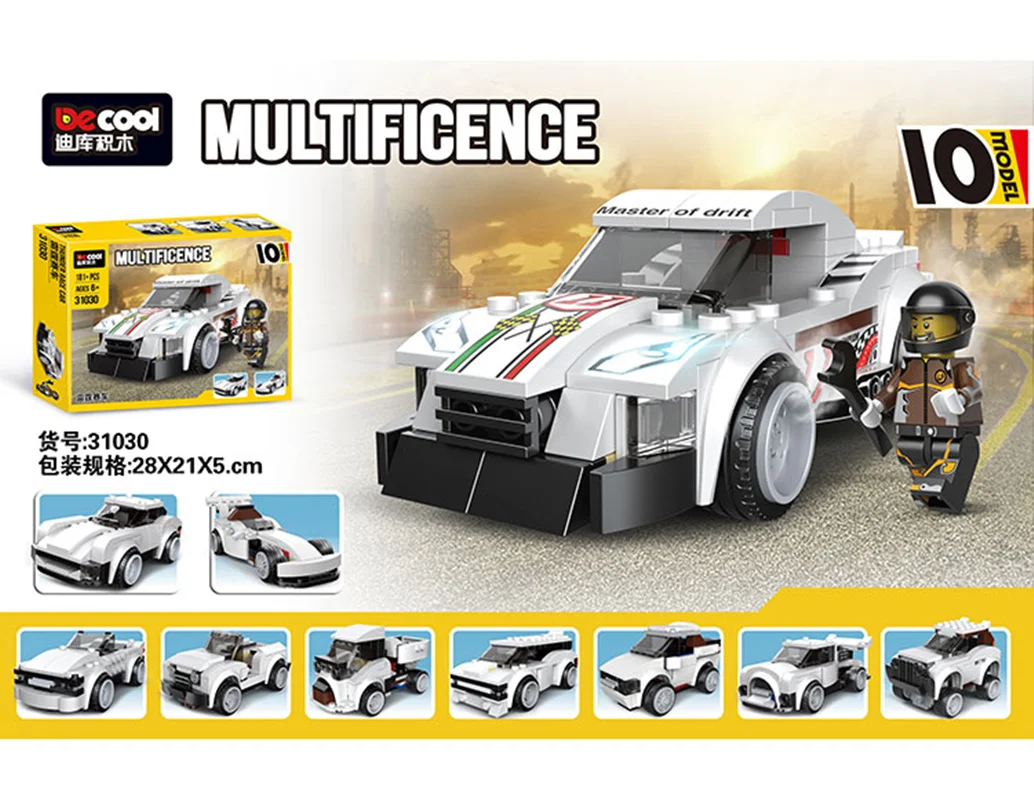 خرید لگو دکول چندگانه «ماشین مسابقه تندر 10 مدل» Decool Multificence Tunder Race Car Lego 31030