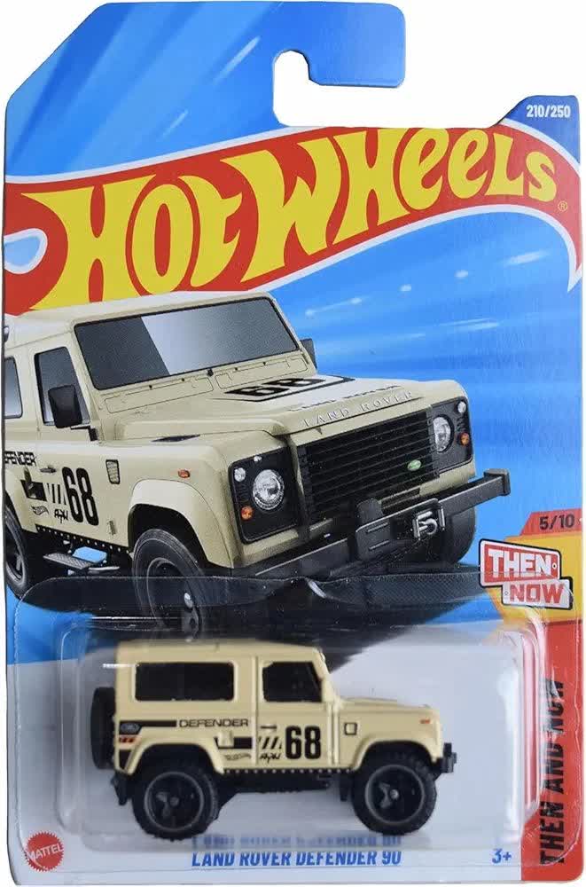 ماشین هات ویلز لندرور دیفندر رنگ کرم مدل Land Rover Defender