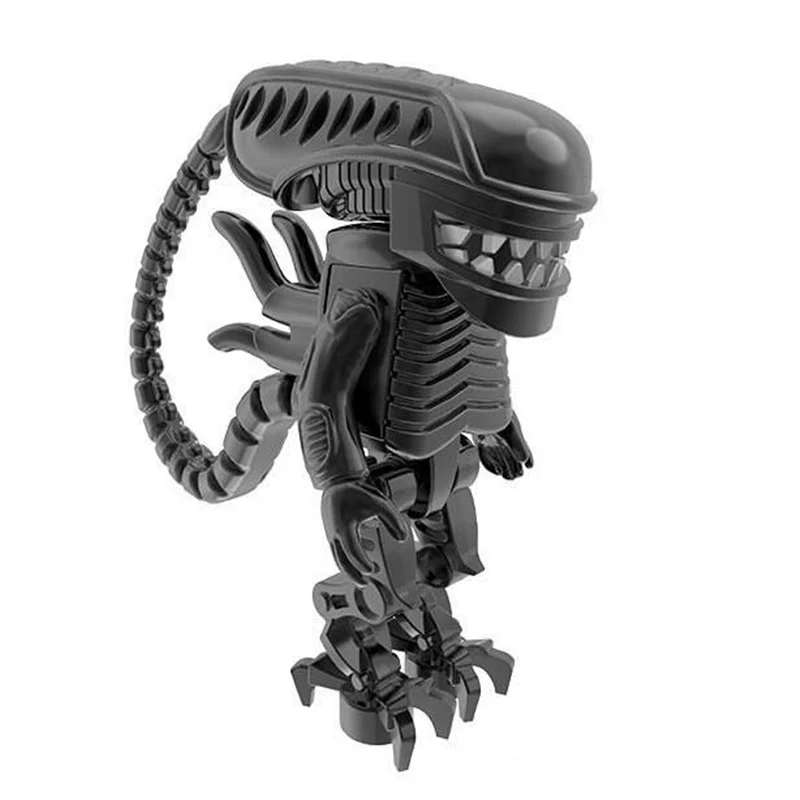 نمای سه بعدی فیگور بیگانه فضایی زنومورف Xenomorph با زاویه مورب