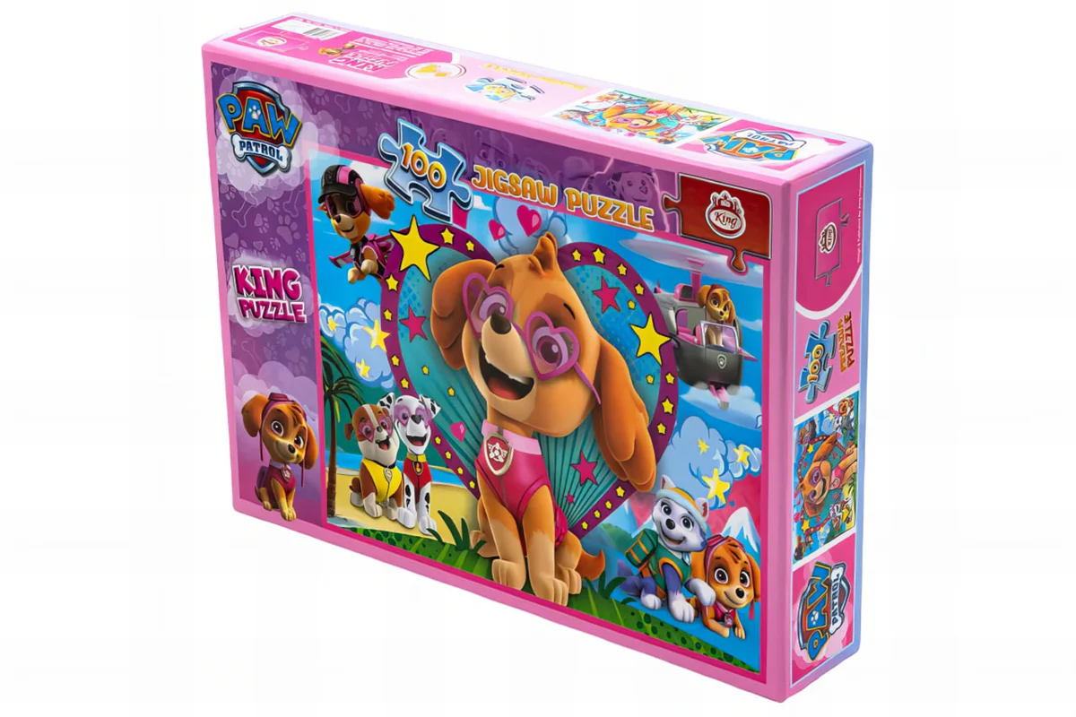 نمای جلوی جعبه پازل سگهای نگهبان Paw Patrol