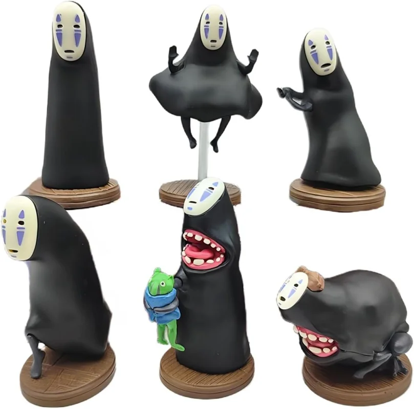 نمای جلوی مجموعه 6 عددی فیگورهای بدون چهره (کائوناشی) Spirited Away