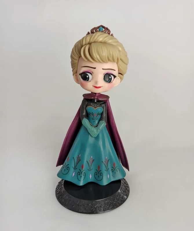 خرید کیوپاسکت فروزن فیگور پرنسس «السا سبز با شنل بنفش و تاج» Princess Elsa with cape and crown, Banpresto Q Posket Figure Q Posket Figure