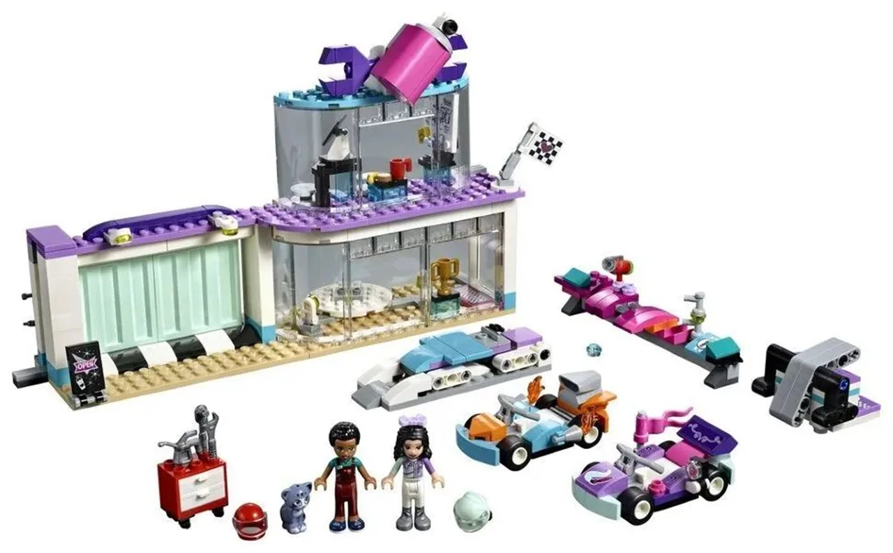 خرید لگو کارگاه، لگوماشین، لگو وسایل کارگاهی، لگو استارتر، لگو میز طراحی، لگو بالابر، لگو گاراژ لگو «کارگاه بهینه سازی باز سازی خودرو»  Lego friend Car tuning workshop 11039