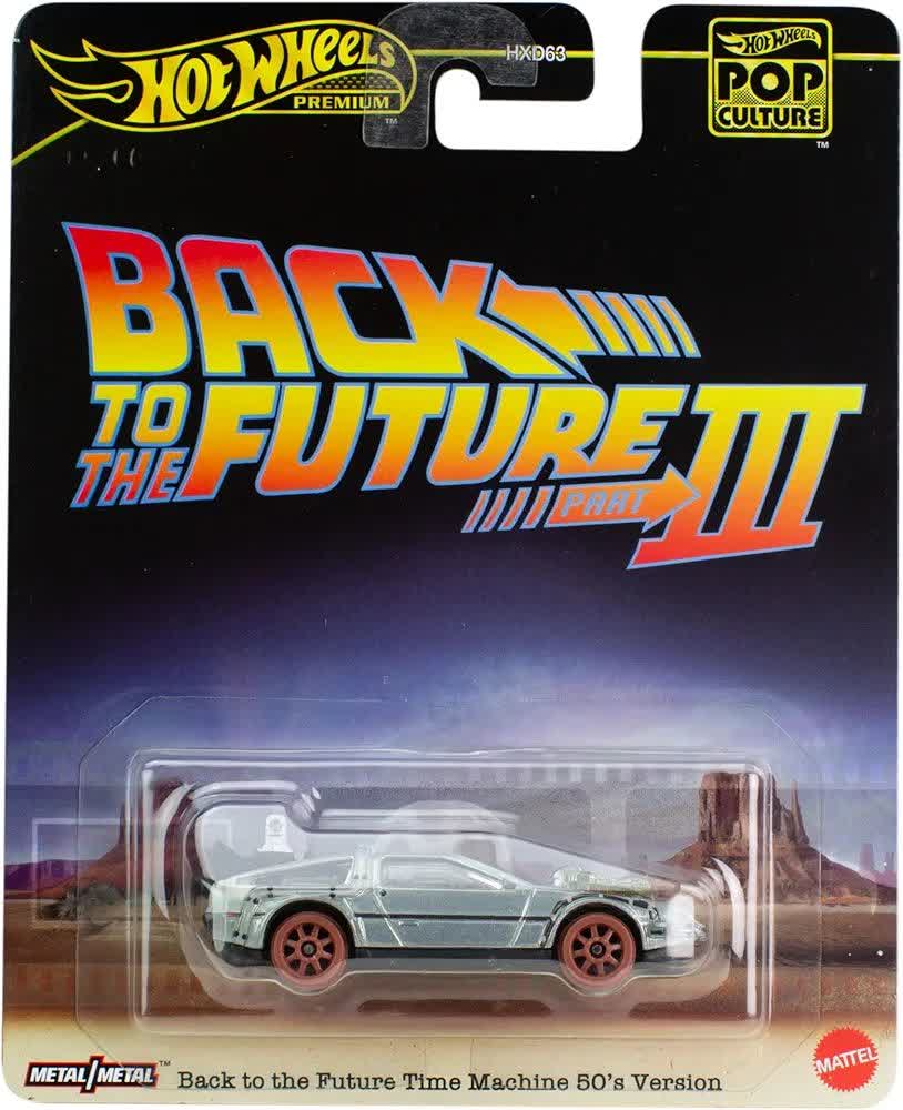 ماشین هات ویلز پریمیوم پاپ کالچر دلورین ماشین زمان نسخه 1955 مدل Premium Pop Culture Back To The Future De Lorean 1955 Version