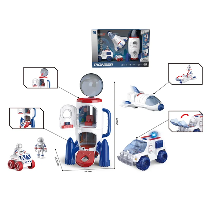 ست فضایی Wenyi Pioneer WY894A-3 اندازه ها و باز شدن در راکت