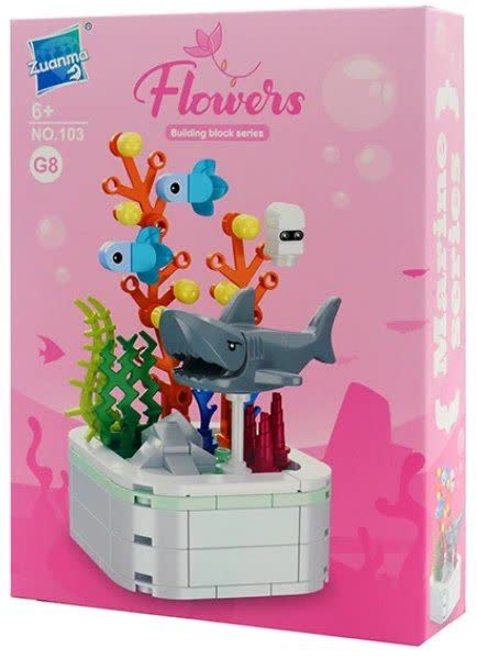 لگو گل و کوسه Building Block Flowers Shark 103G8