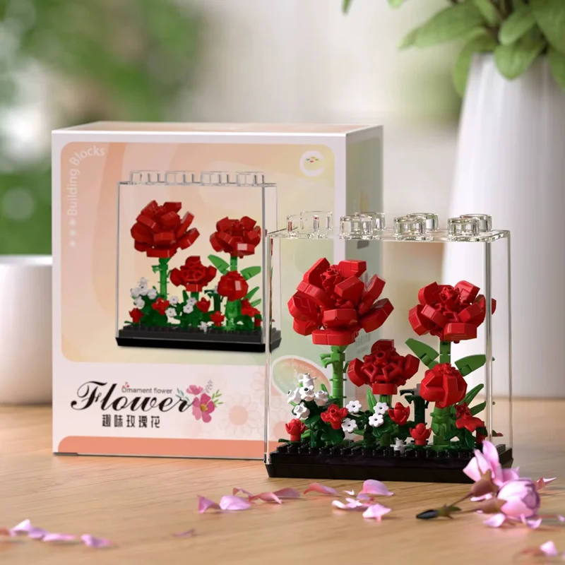 لگو گلهای رز زینتی مدل Rose Flower 7376