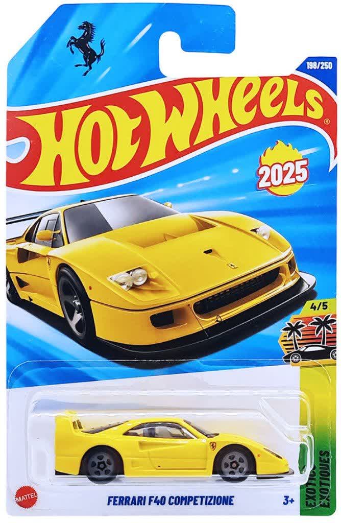 ماشین هات ویلز فراری اف 40 زرد مدل Ferrari F40 Competizione