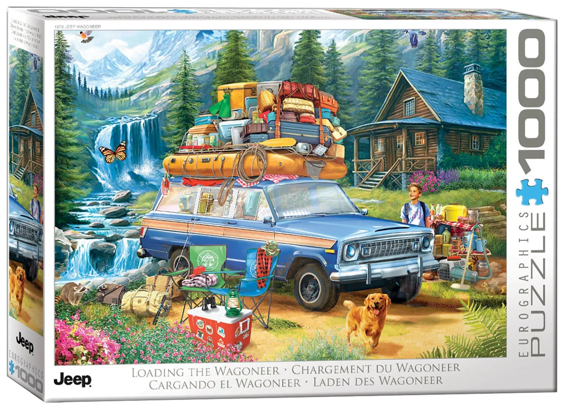 پازل یوروگرافیک 1000 تکه بارگیری جیپ واگنیر نمای جلوی جعبه