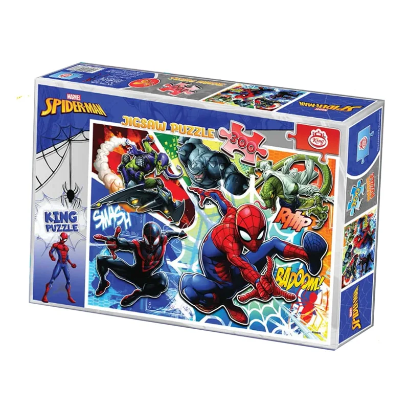 نمای سهبعدی جعبه پازل 300 تکه مرد عنکبوتی برند King