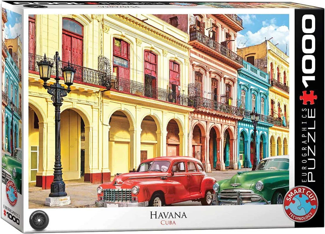 پازل یوروگرافیک 1000 تکه «لا هاوانا، کوبا» Eurographics Puzzle La Havana, Cuba 1000 pieces 6000-5516