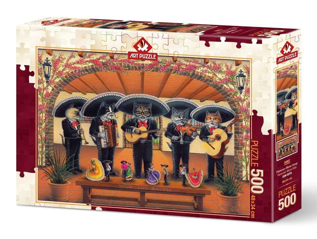 خرید پازل آرت 500 تکه «گروه میو فلامنکو» Art Puzzle Flamenco Meow Group 500 pcs 5082