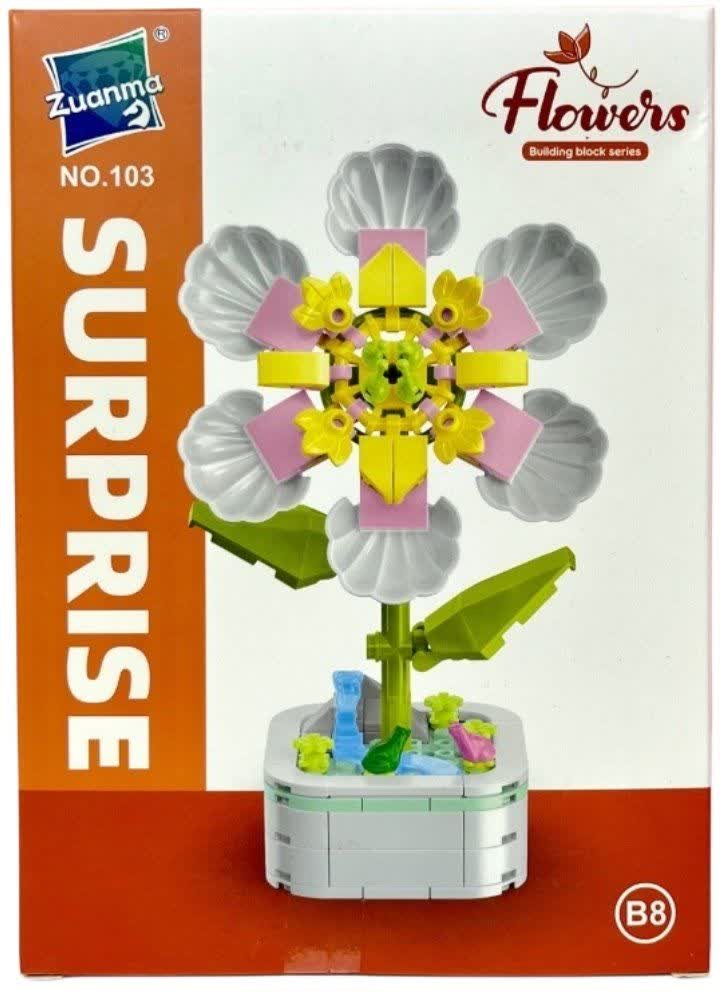 لگو گلدان گل گاردنیا روبیاسیا Gardenia Rubiaceae Flower 103B8