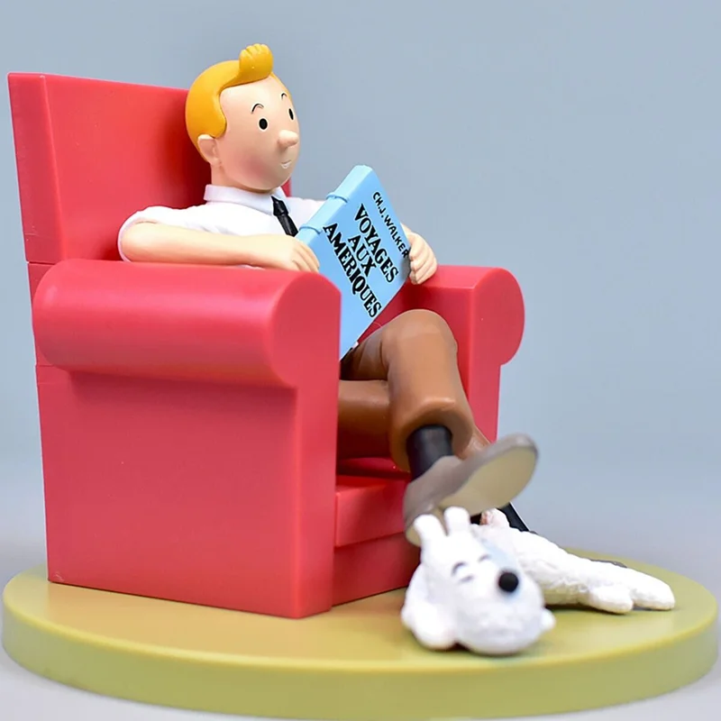 خرید اکشن فیگور های «تَن‌تَن نشسته روی مبل به همراه میلو» Action Figure The Adventures of Tintin, Tintin Sitting Red Sofa