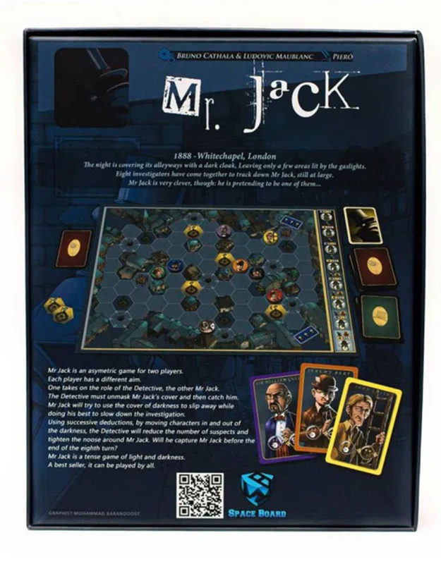 خرید بازی فکری  بازی «مسترجک در لندن همراه با اکسپنشن» آقای جک MR. JACK Board with Expantion Game