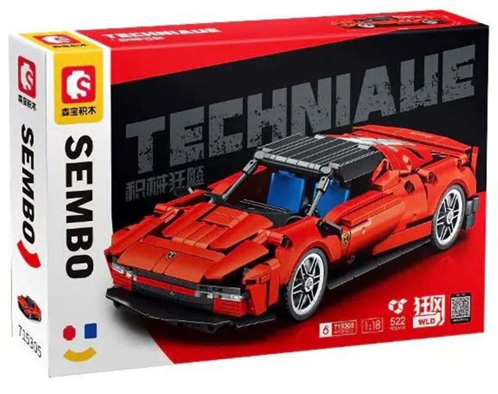نمای جلو بستهبندی لگو Ferrari SP4 Sembo 715305