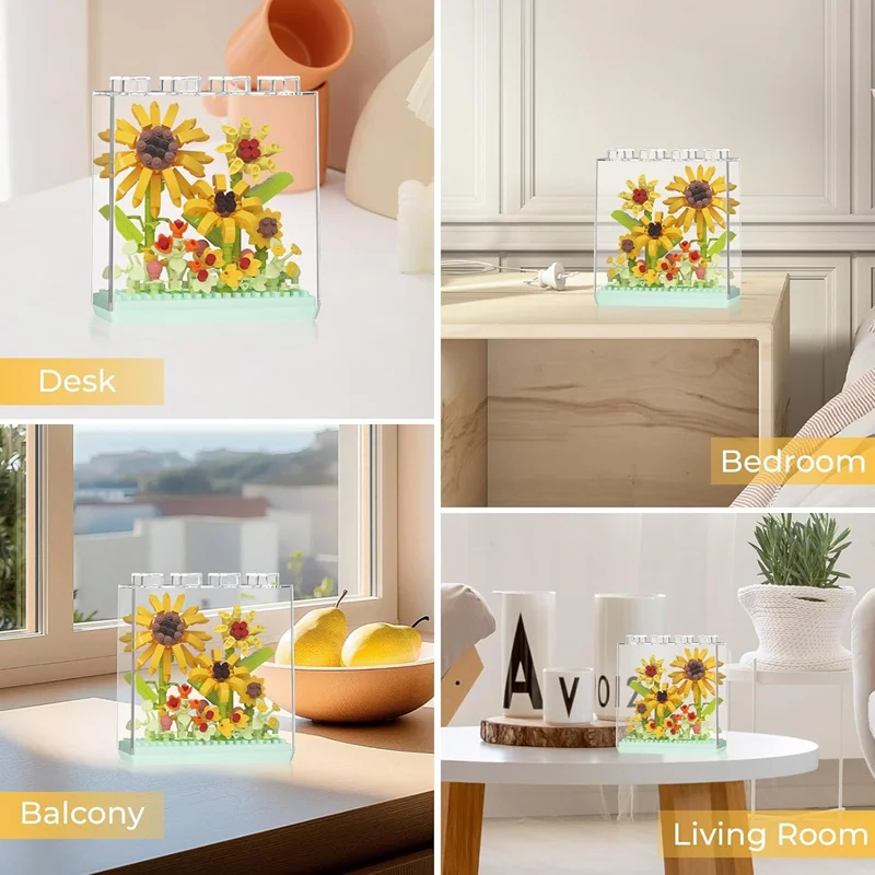باکس گل آفتابگردان Sunflower 7324 در دکور اتاق نشیمن