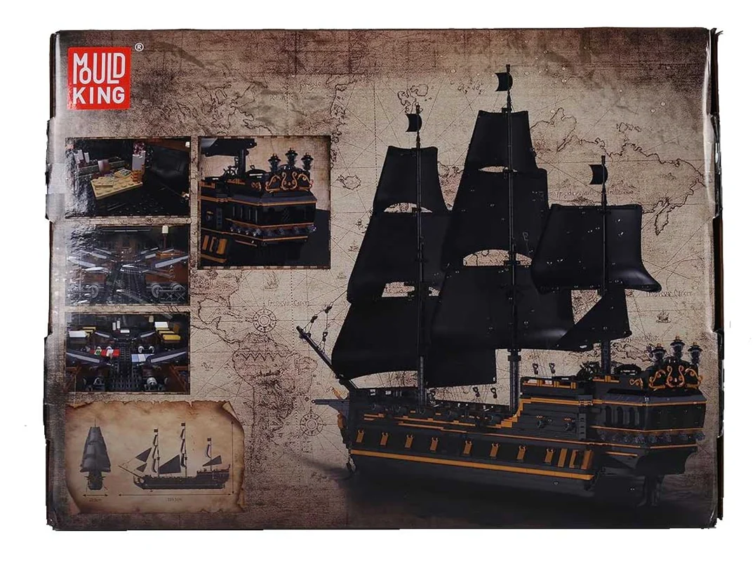 تصویر پشت جعبه لگو کشتی دزدان دریایی Mould King 13186