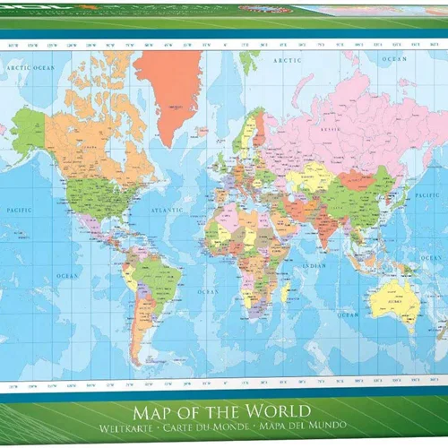 پازل یوروگرافیک 1000 تکه «نقشه مدرن جهان» 1271-6000