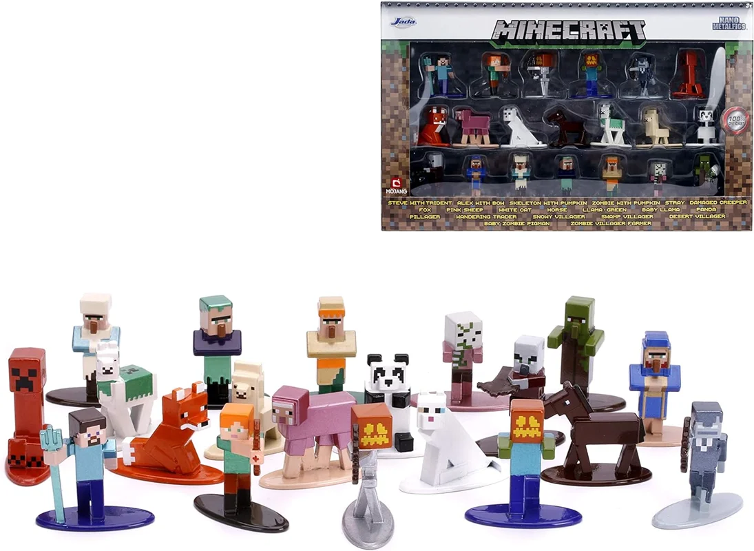 خرید نانو متال فیگور جادا «ماینکرفت بسته 20 تایی» Jada Minecraft Die-cast Nano Metalfigs 20-Pack Figure