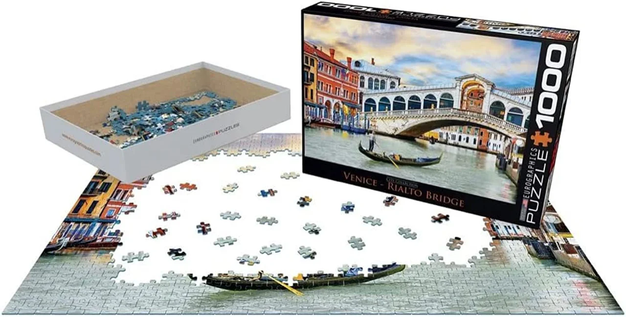 پازل یوروگرافیک 1000 تکه «پل ریالتو ونیز» Eurographics Puzzle Venice Rialto Bridge 1000 pieces 6000-0766