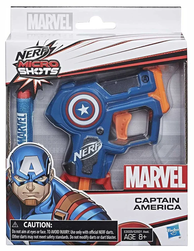 خرید تفنگ اسلحه نرف تیر ابری نرف «میکروشات کاپیتان امریکا» NERF Microshots Captain America  Blaster E2931