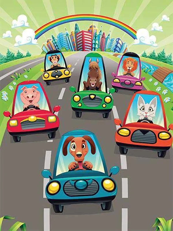 آرت پازل کودکان چوبی 100 «رانندگان جذاب»  Art Puzzle Kids Cute Drivers 100 Wooden Puzzle pcs 5901