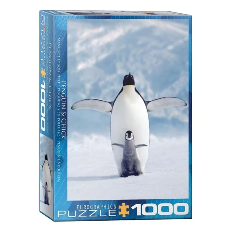 Penguin and chick 1000
