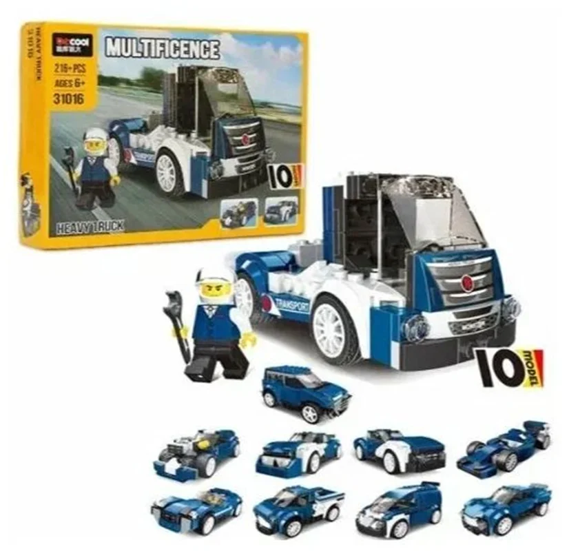 خرید لگو دکول چندگانه «کامیون سنگین 10 مدل» Decool Multificence Heavy Trucke Lego 31016
