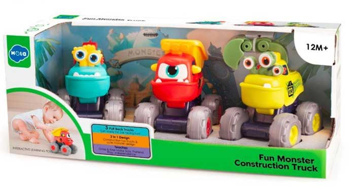 اسباب بازی هولا تویز کامیون های فان ساخت و ساز هیولا Fun Monster Construction Truk HE7911