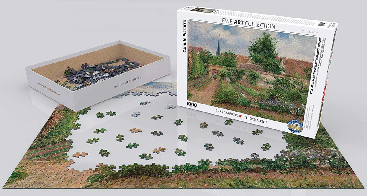 پازل یوروگرافیک 1000 تکه «باغ سبزی صبح ابری ارگنی» Eurographics Puzzle Vegetable Garden Overcast Morning Eragny 1000 pieces 6000-0825