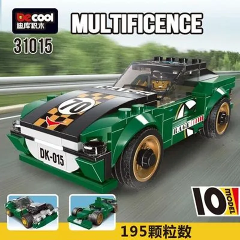 خرید لگو دکول چندگانه «ماشین مسابقه 10 مدل» Decool Multificence Super Racing Lego 31015