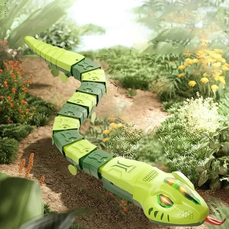 خزنده ساختنی موزیکال چراغدار مدل Slitherbot Snake Tenxuan 11 - بستهبندی محصول از نمای جانبی