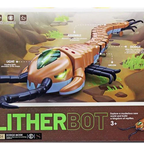 خزنده ساختنی موزیکال چراغدار هزارپا متحرک